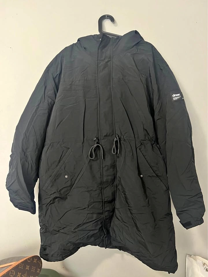 Zara DNWR Black Parka Jacket Size XXL