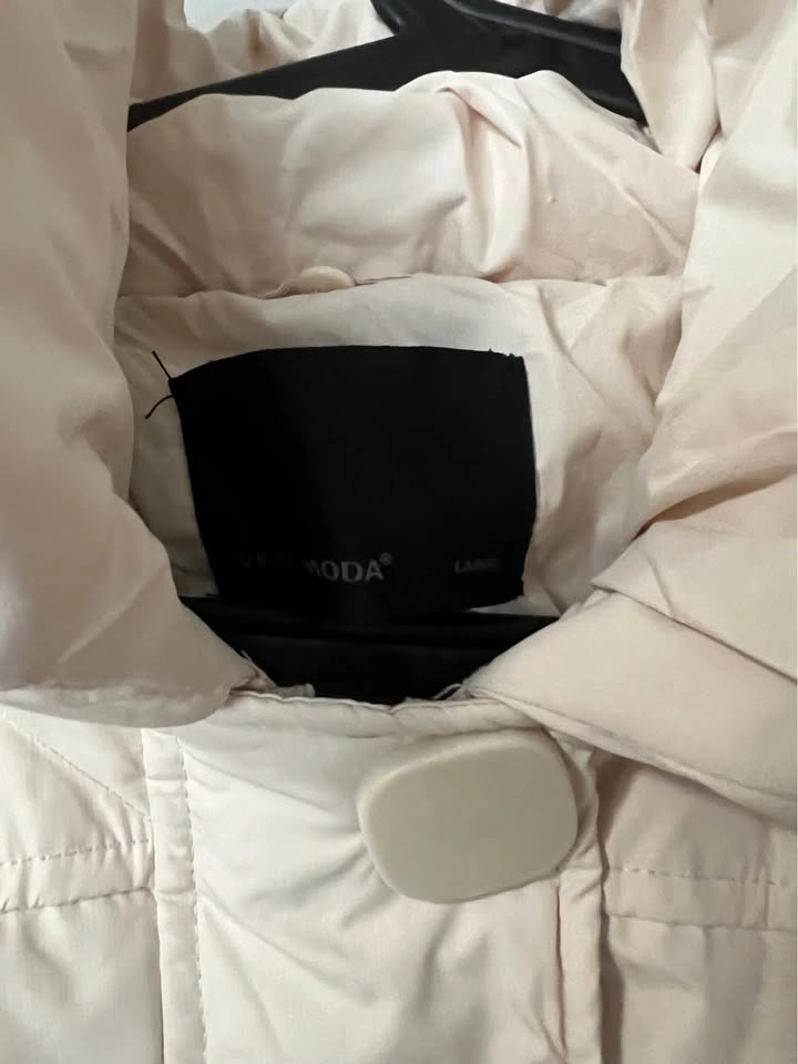 Vero Moda Cream Puffer Coat Size Large - photo 2