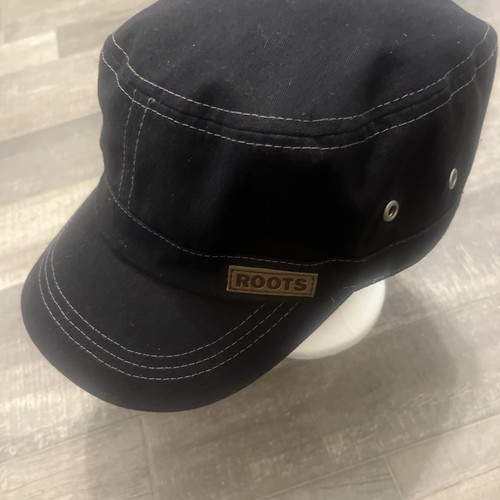 Roots Black Cotton Military Style Womens Cap - photo 3