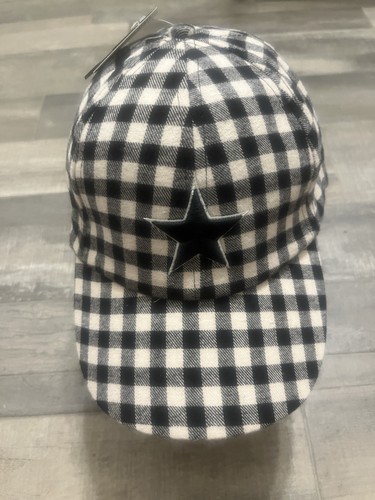 Nicole Marciano Gingham Check Adjustable Cap With Star Y2K