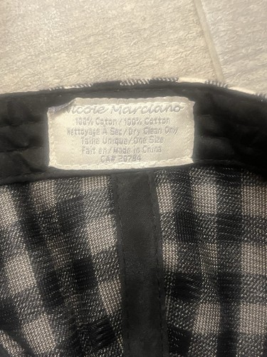 Nicole Marciano Gingham Check Adjustable Cap With Star Y2K - photo 3