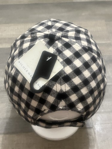 Nicole Marciano Gingham Check Adjustable Cap With Star Y2K - photo 4