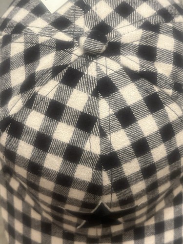 Nicole Marciano Gingham Check Adjustable Cap With Star Y2K - photo 5