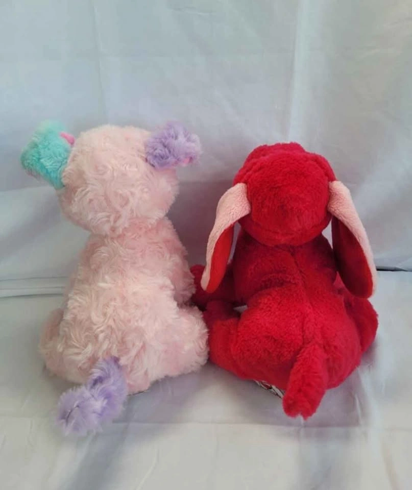 2 Rare Webkinz Cherry Soda Pup + Cotton Candy Puppy Plush - photo 3