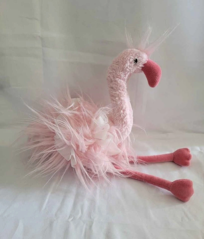 Retired Small Pink Flo Flamingo Jellycat Plush Toy - photo 2