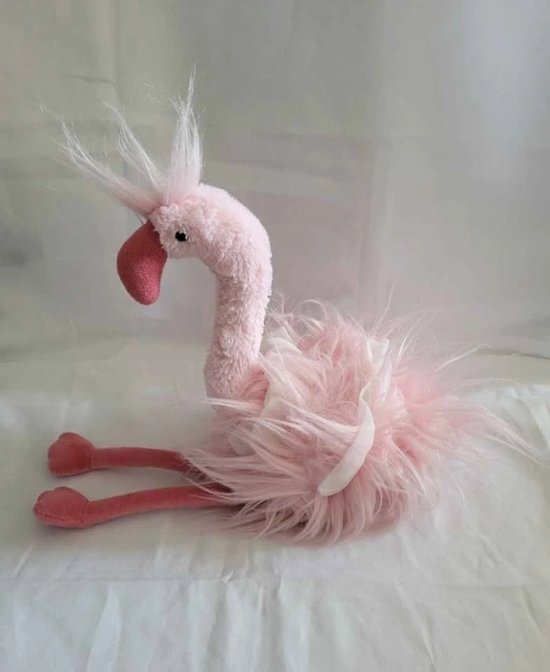 Retired Small Pink Flo Flamingo Jellycat Plush Toy - photo 4