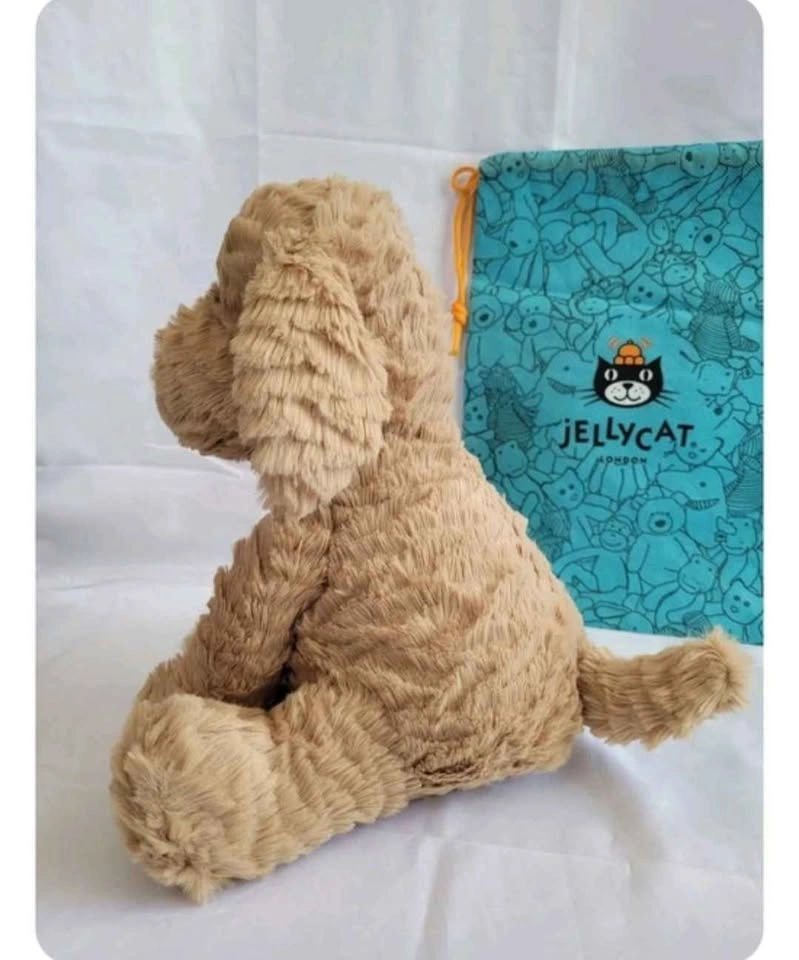 Jellycat Fuddlewuddle Dog Plush + Blue Jellycat Dust Bag - photo 3