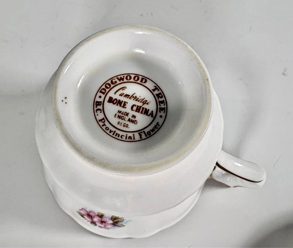 Cambridge Bone China Dogwood Tree Teacup and Saucer Set - photo 4