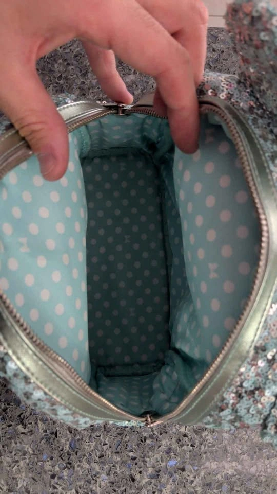 Loungefly Disney Parks Minnie Mouse Mint Green Sequin Mini Backp - photo 2
