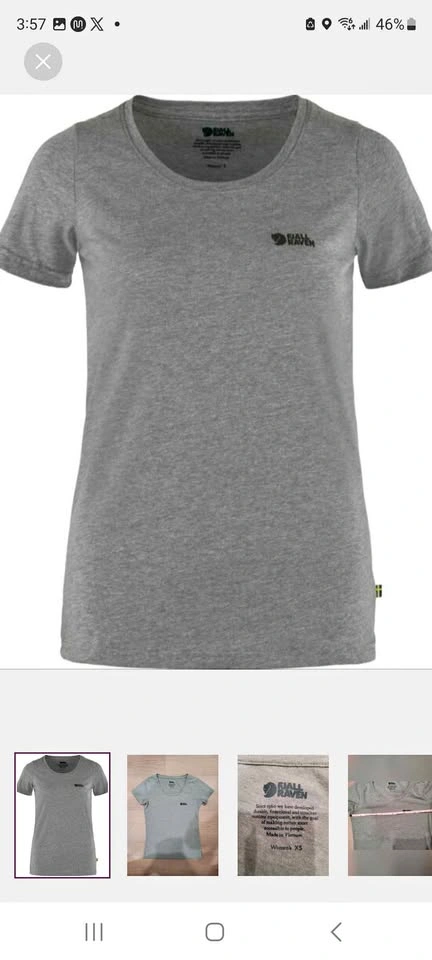Women's XS Fjall Raven Scoop Neck T Shirt