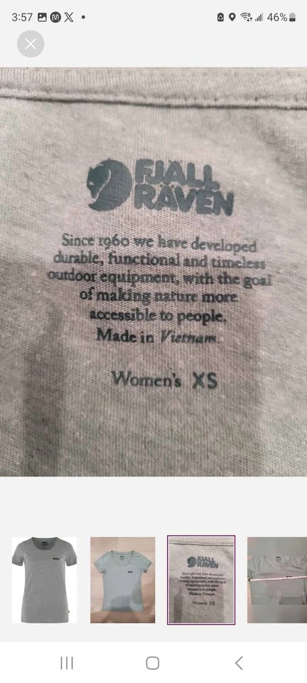 Women's XS Fjall Raven Scoop Neck T Shirt - photo 3