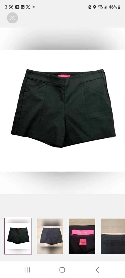 Lilly Pulitzer Women 2 Arabeth Black Stretch Shorts