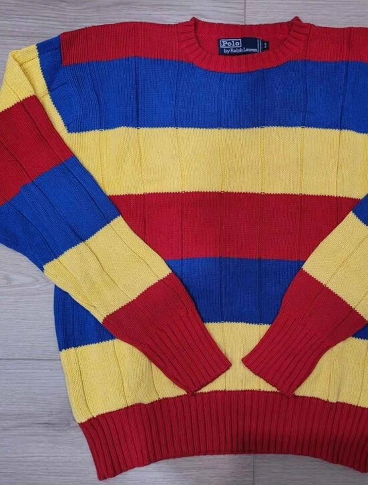 Rare Colorblock Polo by Ralph Lauren Men’s M Knit Sweater - photo 2