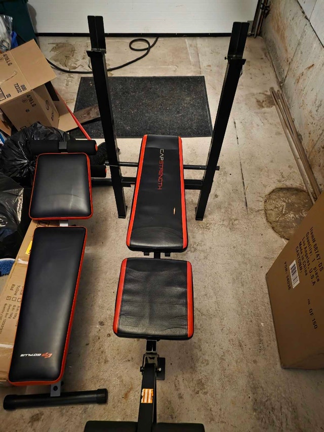 gym bench and bench press