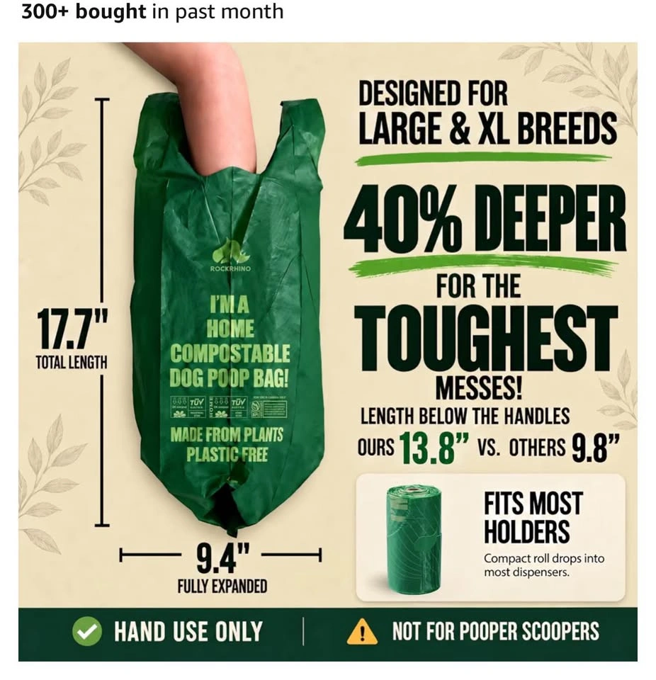RockRhino Heavy Duty Poop Bags for Large Dogs - 150 Count - photo 2