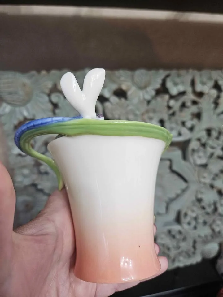 Vintage Tea/Coffee Set with Dragonflies & Orchid image indicator(5)