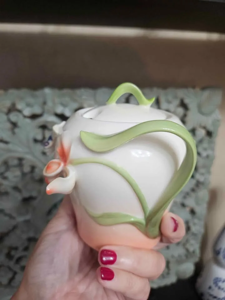 Vintage Tea/Coffee Set with Dragonflies & Orchid image indicator(8)