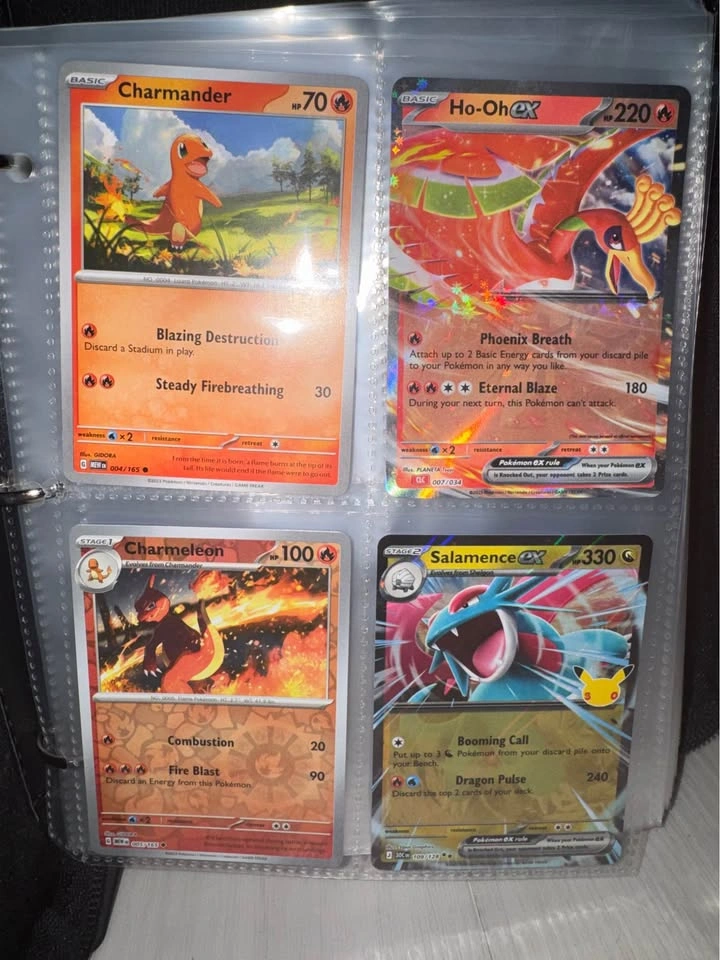 Filled Pokémon Charizard card binder - photo 2