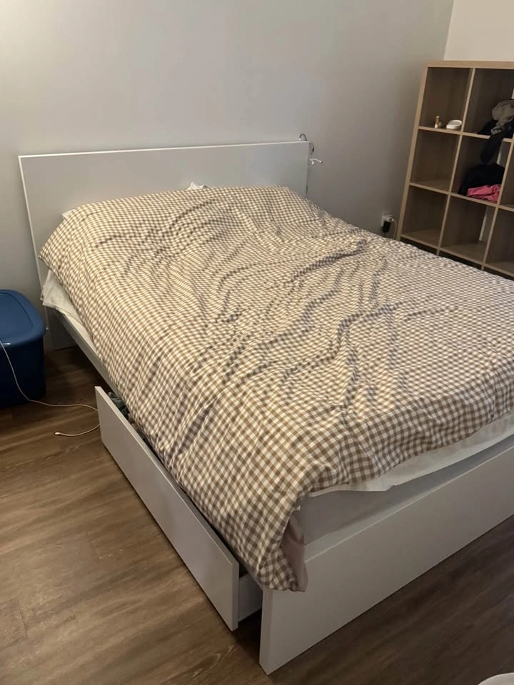 Queen Casper Mattress and IKEA MALM Frame with Storage - photo 5