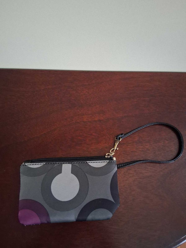 Coach Madison Op Art Signature Circles Satin Women's Wristlet