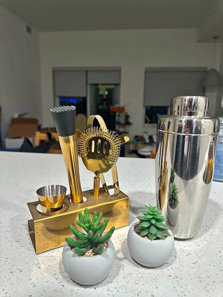 Cocktail shaker and mixer set