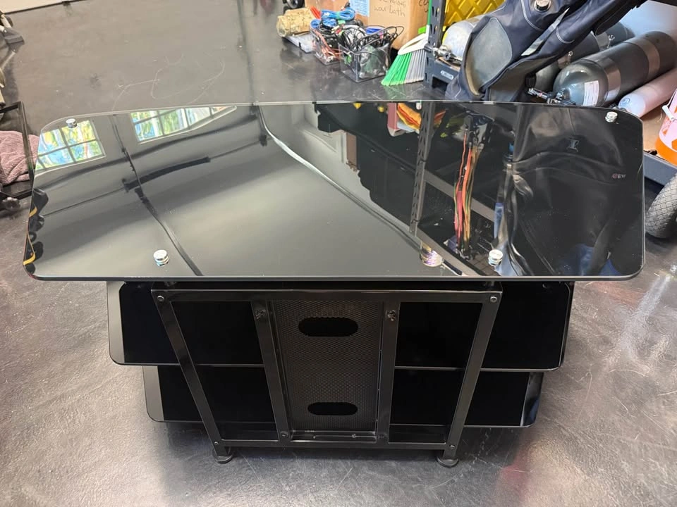 Black Glass TV Stand - photo 2