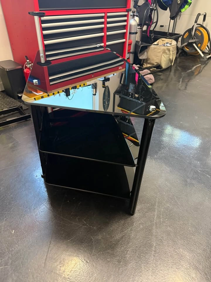 Black Glass TV Stand - photo 3