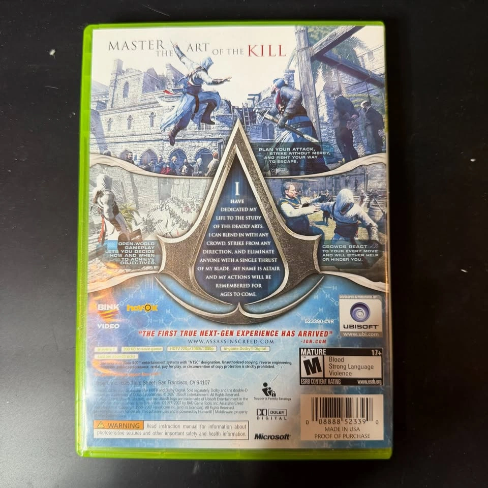 Assassin's Creed (Xbox 360, 2007) - Original Game CIB - photo 2