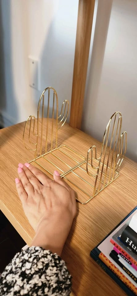 Gold Cactus Bookends - Pair - photo 5