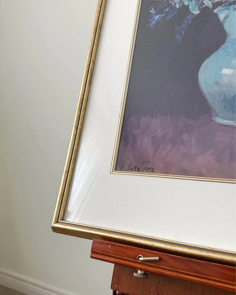 Randall Lake 1990 Floral Still Life Framed Print - photo 2