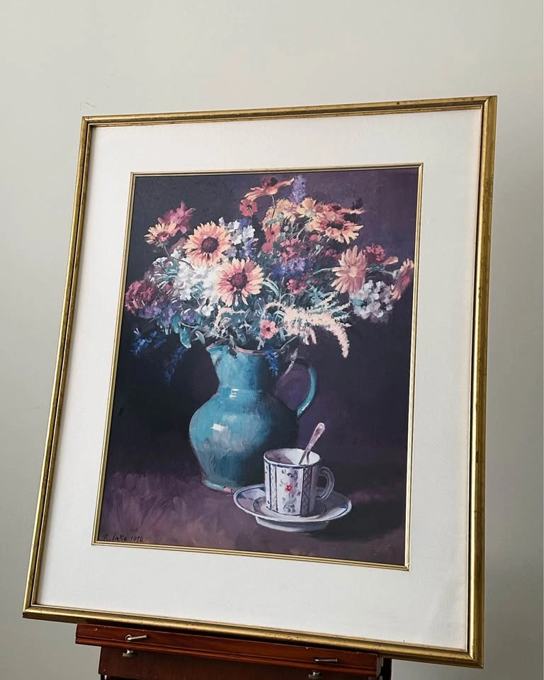 Randall Lake 1990 Floral Still Life Framed Print - photo 4