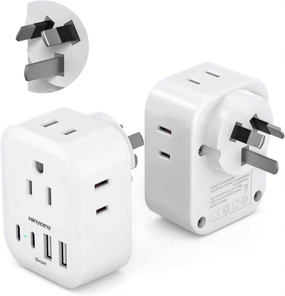 New 2 Pack European Travel Plug Adapter