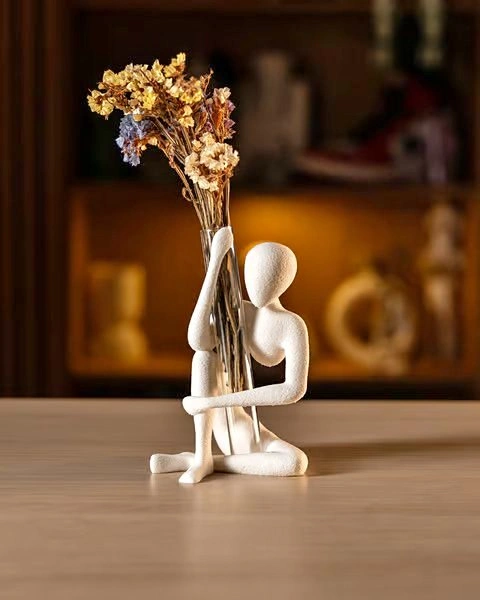 6-Inch NOBody Bloom Flower Vase Sculpture – Modern Home Decor