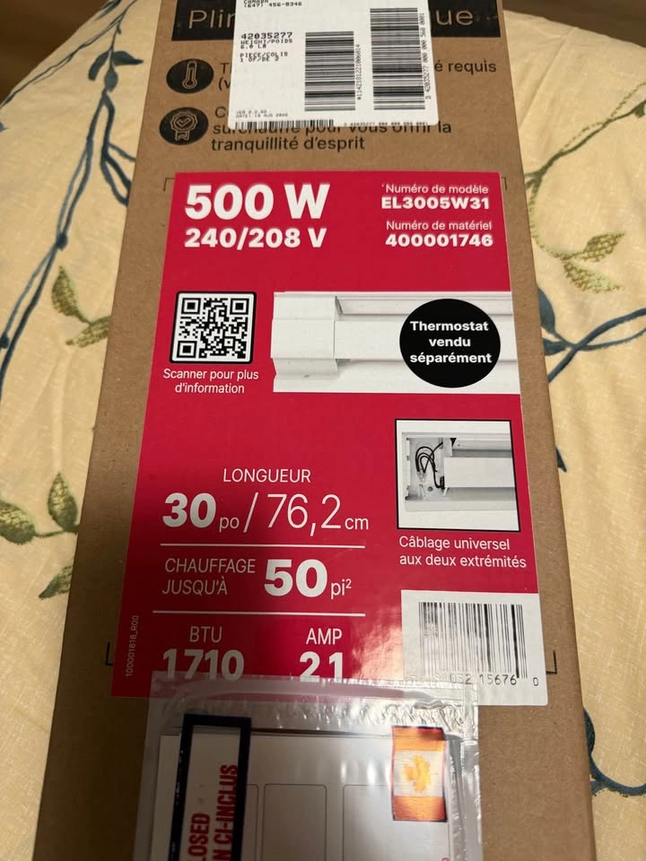 Dimplex Element 500W 240/208V 30" Electric Baseboard Heater - photo 2