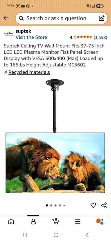 Ceiling TV Wall Mount MC5602