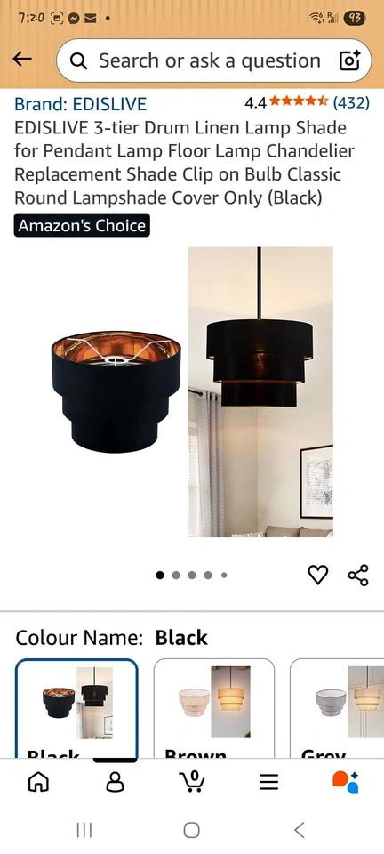 3-Tier Drum Linen Lamp Shade
