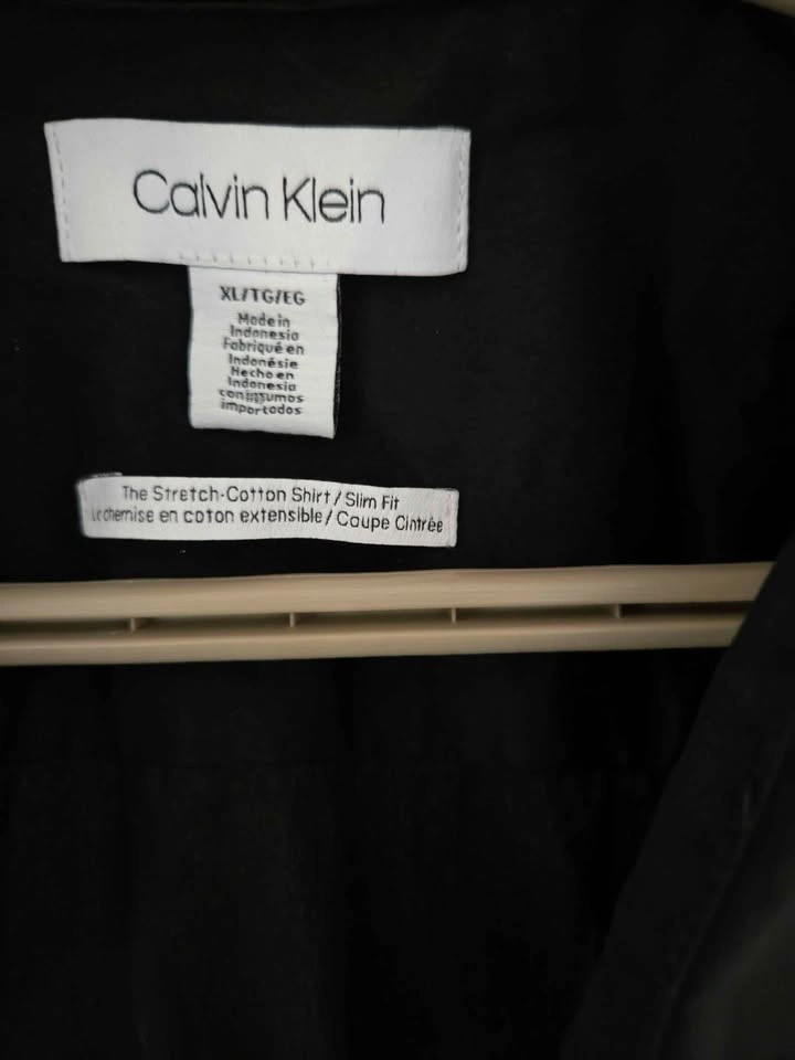 Calvin Klein Slim Fit Stretch-Cotton Shirt - Size XL - photo 2