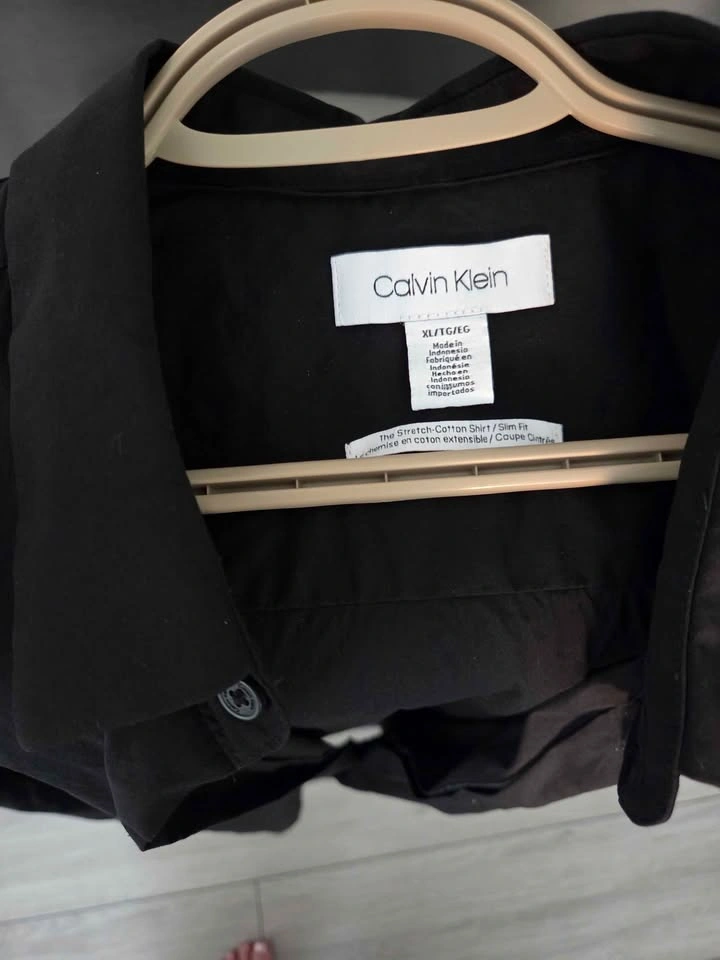 Calvin Klein Slim Fit Stretch-Cotton Shirt - Size XL - photo 3