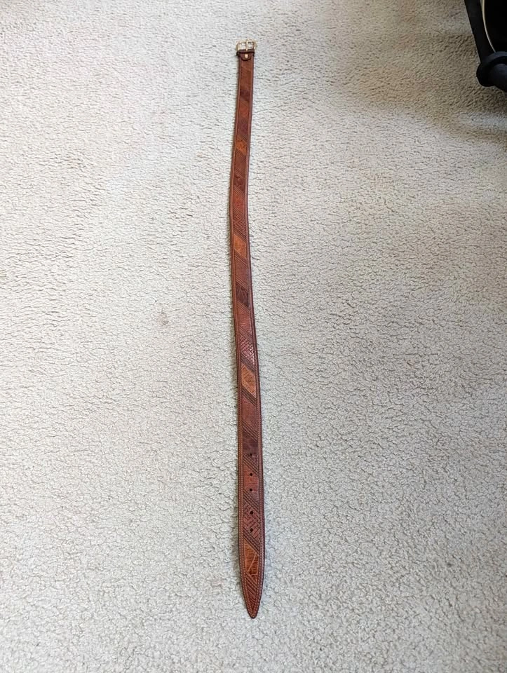 Brown Italian leather belt size 40