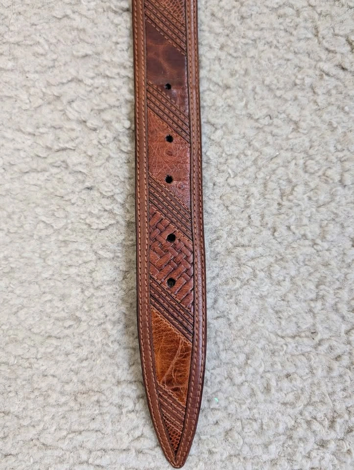 Brown Italian leather belt size 40 - photo 3