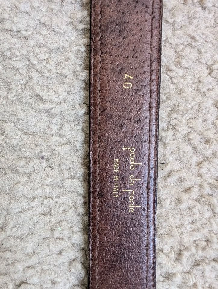Brown Italian leather belt size 40 - photo 4