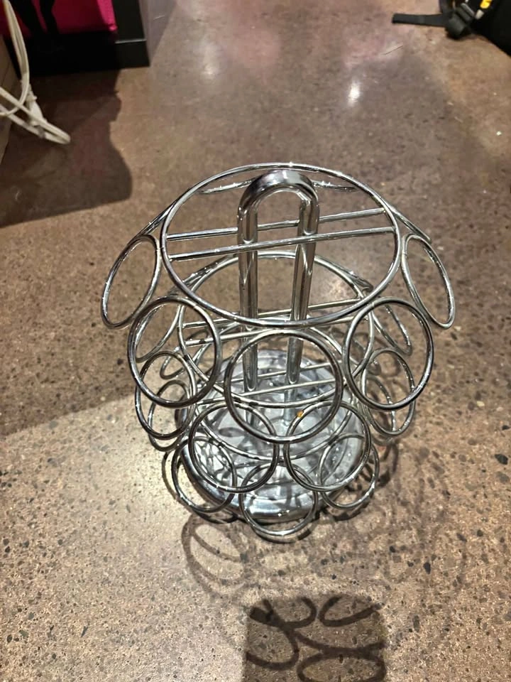 Chrome Rotating K-Cup Coffee Pod Holder