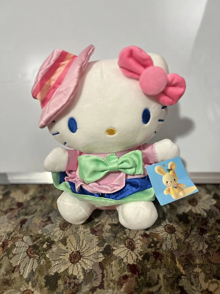 Hello Kitty Dress with Bowtie and Hat Plush