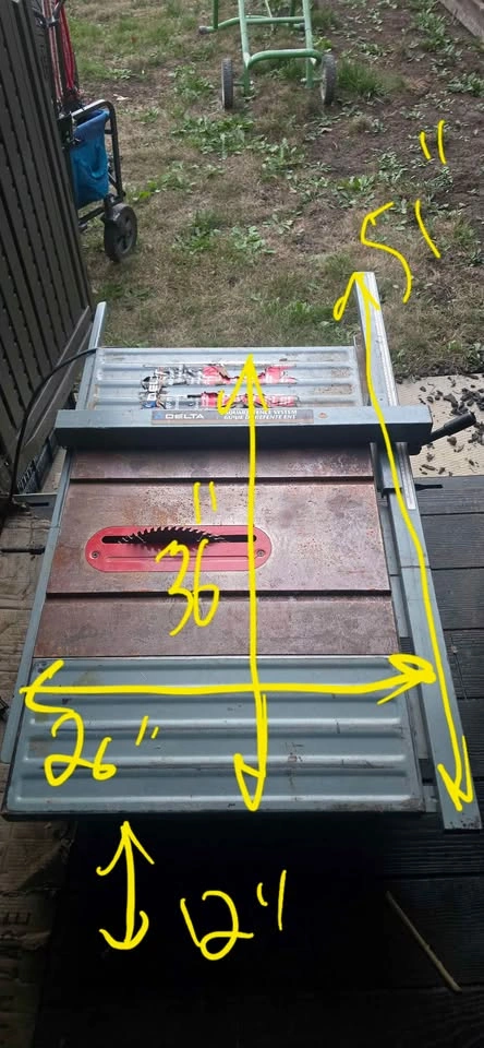 Delta 10" Table Saw with T-Square Fence (Model 36-390C) - photo 5
