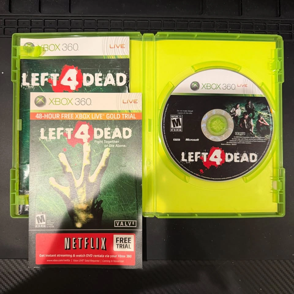 Left 4 Dead (Xbox 360) Complete CIB w/ Netflix Insert - photo 3