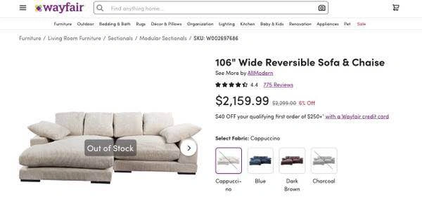 106" Wide Reversible Sofa & Chaise - photo 5