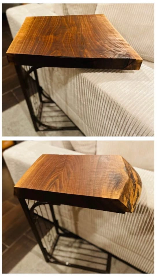 Black walnut live edge side table - photo 2