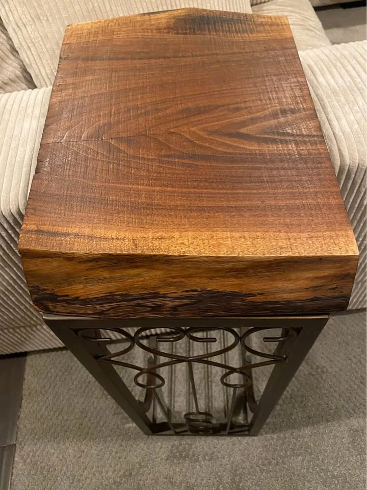 Black walnut live edge side table - photo 3