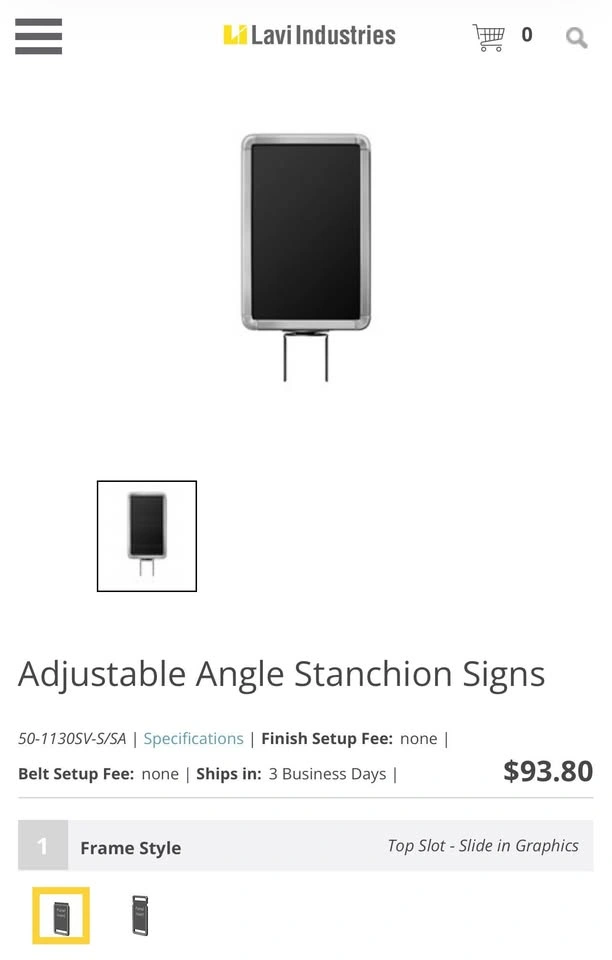 Portable Retractable Belt Stanchion w/Sign Holder - photo 4