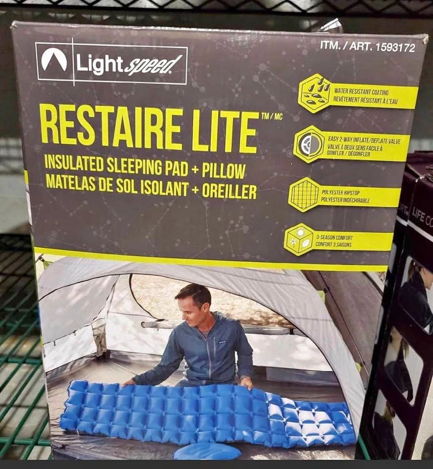 Pair Light Speed Restaire Lite Insulated Sleeping Pad + Pillow